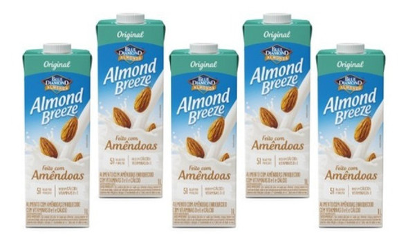 Kit C/5uni Bebida Vegetal Almond Breeze Original 1l 0