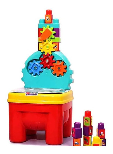Cadeirinha Brinkadeira Engrenagens Com Blocos De Montar 0