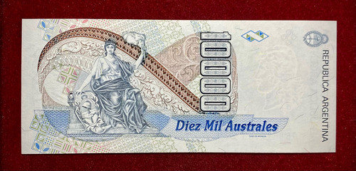 Billete 10000 Australes Serie B Bottero 2880 Excelente + 1