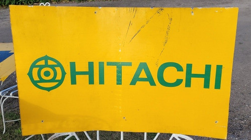 Cartel De Chapa  Hitachi Publicidad 70 X 50 0
