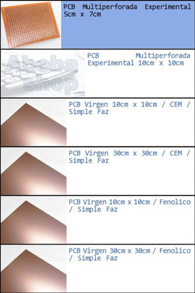 Pack 9x Pcb Multiperforada Experimental 5x7 Placa Prototip-p 1