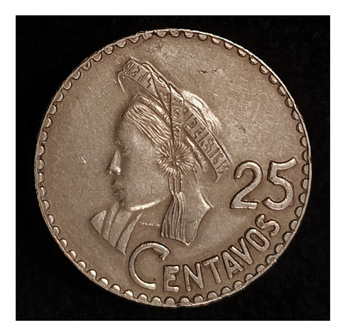 Guatemala 25 Centavos 1969 Exc Km 269 Mujer Nativa 0