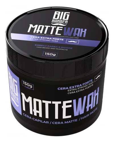 Cera Modeladora Matte Wax Big Barber 150g Pomada Kit 18 Unid 1
