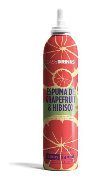 Espuma De Grapefruit E Hibisco Pronta Spray Easy Drinks 260g 0