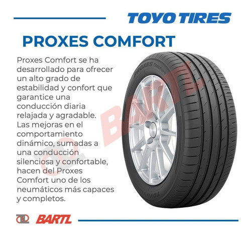 Cubierta 185/60/15 X2 Toyo Proxes Comfort Balanceada 1