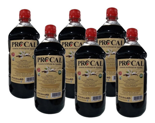 Esencia De Vainilla Sin Tacc Vegana Reposteria Procal 1lt X6 1