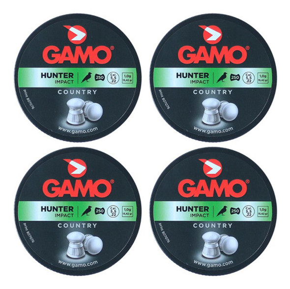 4x Chumbinho/munição 5.5mm 250un Gamo Pro Hunter 15,42gr 0 4x Chumbinho/munição 5.5mm 250un Gamo Pro Hunter 15,42gr 0