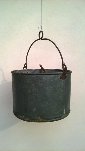Antigua Ducha De Campaña Obraje Campo Chapa Galvanizada 0