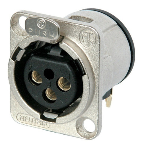 Conector Xlr Chasis Hembra Neutrik Nc3fd-h (2 Unidades) 0