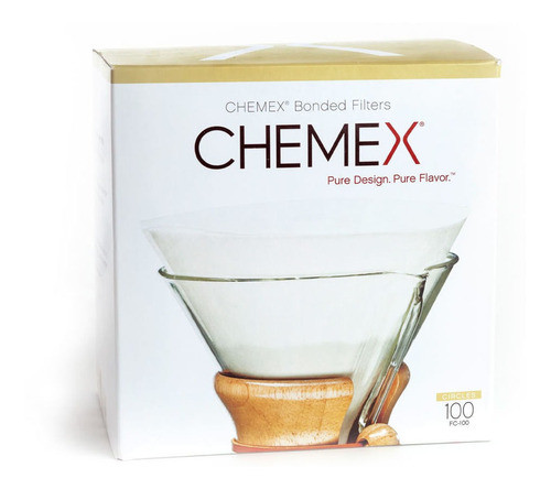 Filtro Chemex Circular 100 Unidades 6-8 Xícaras 0