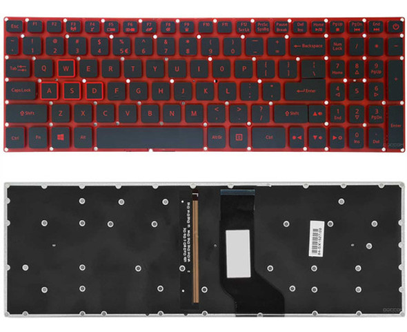 Teclado Para Acer Gamer Nitro 5 An515-51-77fh Layout Us 0