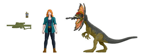 Figura Pack X2 Jurassic World Claire Y Dilophosaurus -lanús 1