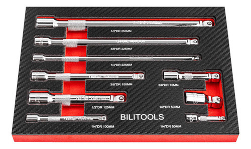Bilitools Juego De 9 Barras De Extensin Tambaleantes De 1/4 0