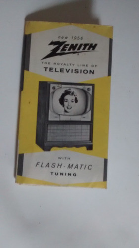 Antiguo Catalogo Television Zenith 1956. 0