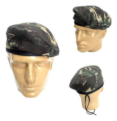 Kit 20 Boinas Estilo Militar Camuflada De Tecido Com Ajuste 0