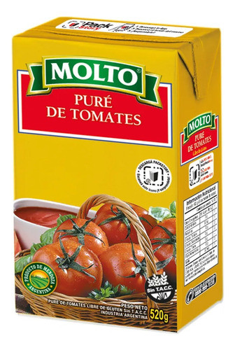 Pure De Tomate Molto 520 Gramos Pack 6 Unidades 1