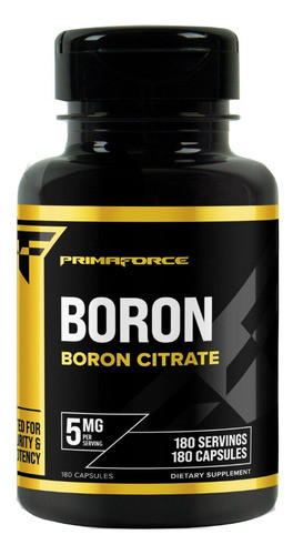 Primaforce | Boron Citrate | Citrato De Boro | 5mg | 180 Cap 0