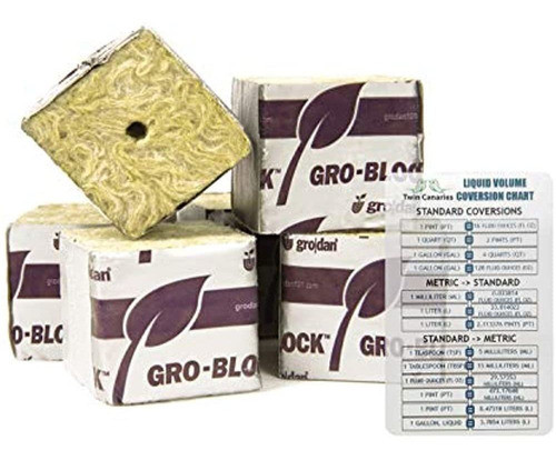Grodan Rockwool 15 X 15 X 15 Mini Blocks Paquete De 45 0