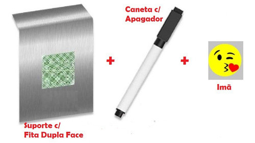 Quadro Planejador De Metal Diário 40x29cm + Caneta E Suporte 1