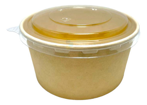 Bowl Bamboo Kraft 1000cc Pote Ensaladera Envase Descartable 1