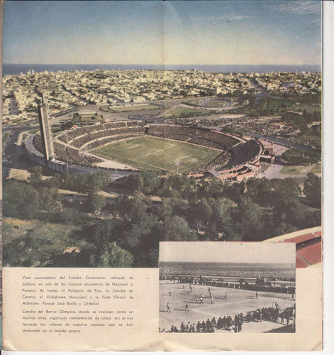 Uruguay Antiguo Folleto Turismo Deportes Estadio Regatas 1