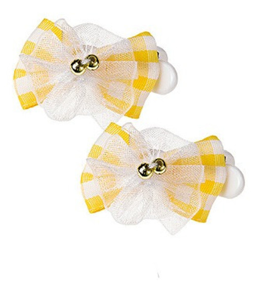 Ropa Para Perros Broches Para Pelo Amarillo 0