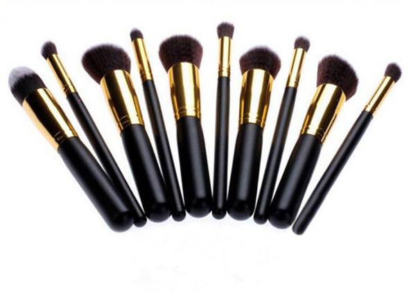 X 10 Set De Pinceles De Maquillaje Profesional Fundación Pol 0