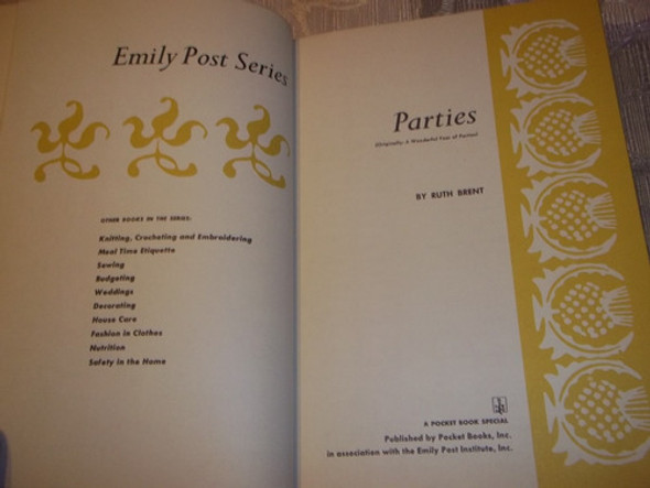 Parties - Emily Post Series - Ruth Brent 1 Parties - Emily Post Series - Ruth Brent 1
