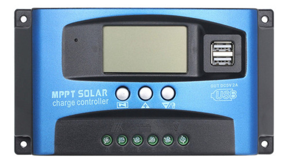 . Controlador De Carga Solar 40a Mppt Dual Usb Ld Display 0