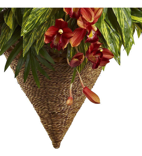 Cesta Colgante Casi Natural 6850 Mixta Tropical Y Cymbidium 1