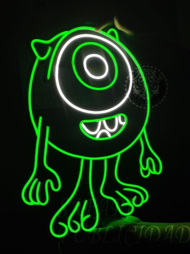 Cartel Mike Wazowski Neón Led/ Deco/ Original 1