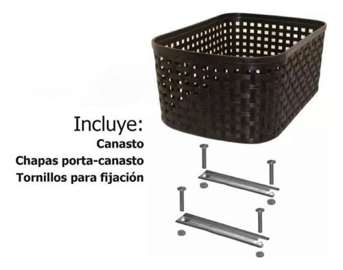 Canasto Trasero Plastico Maxxum P/ Portapaquetes 40x17x27 1