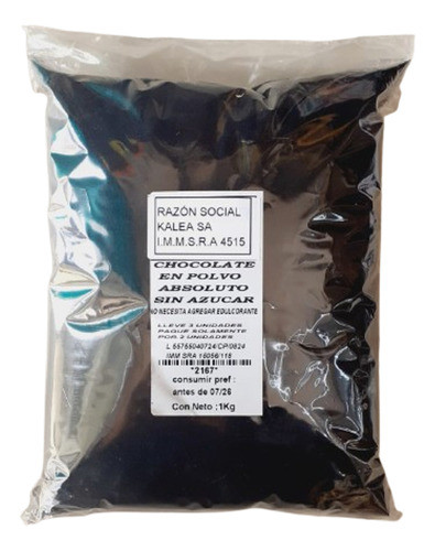 Chocolate En Polvo Absoluto S/a 1kg Amargo Lleve 3 Pague 2 0