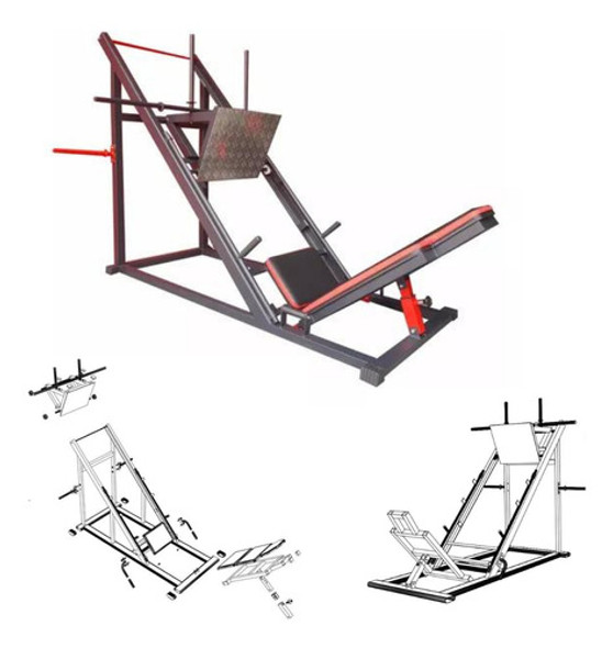 Projeto Aparelho De Academia Leg Press 45° Faça Em Casa 0