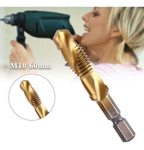 Set De 6 Brocas Mechas Fresa De Titanio Con Estriado Metal 1