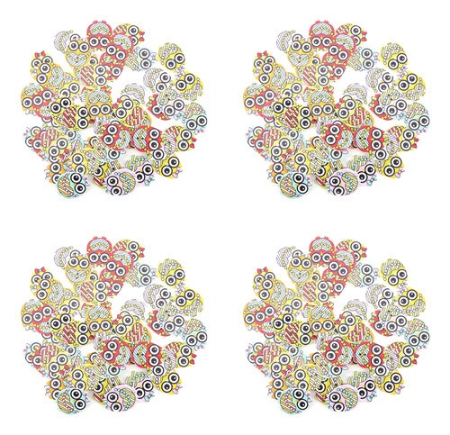 Botões Decorativos: 200 Peças De Madeira, 4 Pacotes, Night O 0