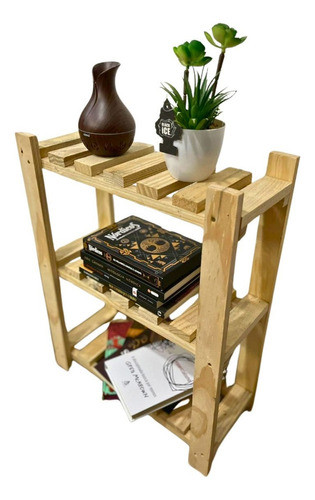 Garanta Já A Sua Mini Estante Nicho Suporte Madeira Pinus 1