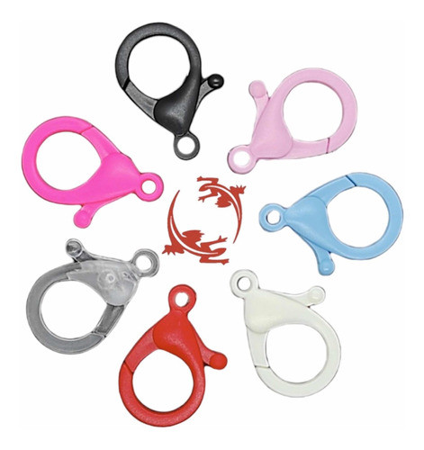 Mosqueton Plastico 35x22mm Llavero Bijou Hermoso X 50 Unidds 0