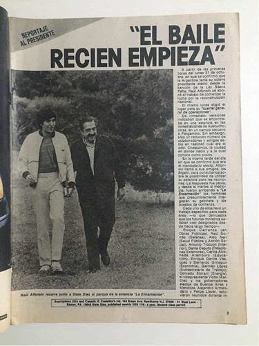 Revista Siete Días #856 Nov 1983 Alfonsín Abre El Fuego 1
