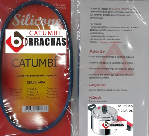 5 Pçs Borrachas Fulgor De Panela Pressão 4,5lts (silicone) 1 5 Pçs Borrachas Fulgor De Panela Pressão 4,5lts (silicone) 1