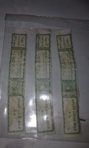 Erven Lucas Bols Sa Estampilla Sello Fiscal Papeleria X 3 0