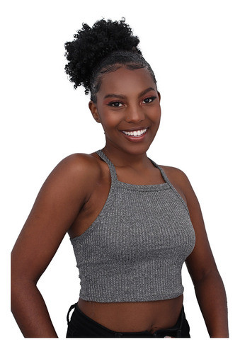Coque Sintético - Afro Puff - Cherey Preto (1) 1