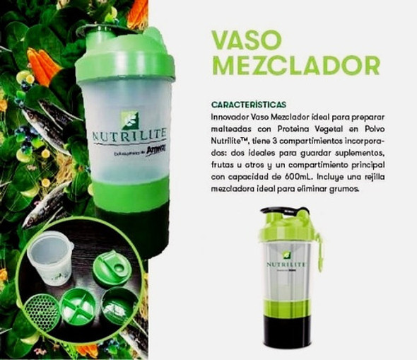 Vaso Mezclador Proteina Shaker ( Microondas Y Congelador ) 1