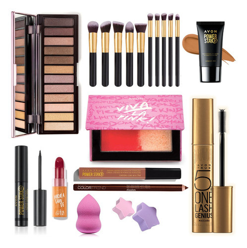 Kit De Maquillaje Tipo Maybelline Completo Profesional Una 0