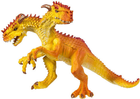Figura Muñeco Safari Rey Dragón Dos Cabezas Escama Fuego Ax® 0