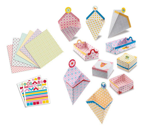 Origami Pequeñas Cajas Nivel 3 Djeco 7 A 12 Años 1