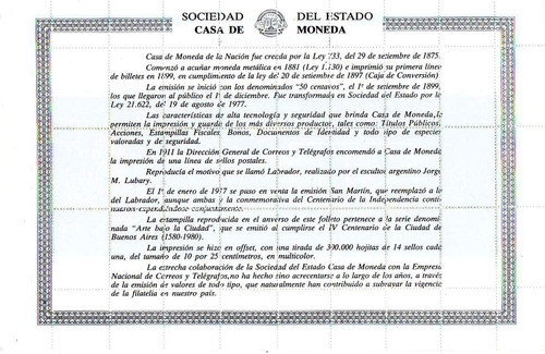 Argentina 1980 Hojas Conmemorativas De La Casa De La Moneda 1