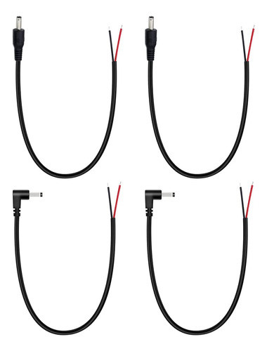 Ksopuert Cable De Alimentacion Cc Macho De 4 Piezas, Repuest 0