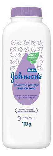 Kit 3 Talco Pó Dermo Protetor Johnson Baby Hora Do Sono 100g 1