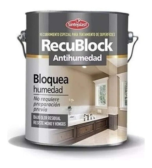 Bloqueador De Humedad Recublock Sinteplast Antihumedad 4lts. 0